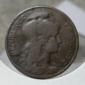 1906 France 5 Centimes Five - Picture 1 of 2