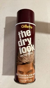 Vintage 1980s Gillete The Dry Liok Extra Hold Hair Spray Can NOS Full - Picture 1 of 9