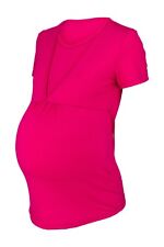 Maternity Nursing Breastfeeding Top Blouse Shirt Short Sleeve 8 10 12 14