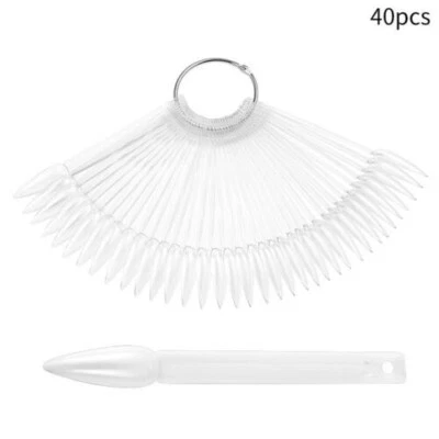 Clear Short Nail Tips Stiletto 40Pcs - Image 1 of 2