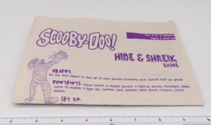 2003 Scooby-Doo Hide & Shriek Board Game Replacement Instruction Manual Part - Picture 1 of 1