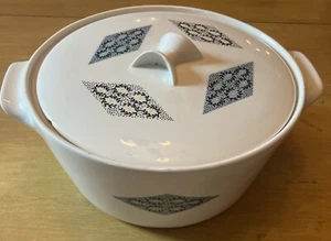 INFORMAL by IROQUOIS Ben Seibel Design True China Dutch Oven MCM Blue Diamonds - Picture 1 of 11