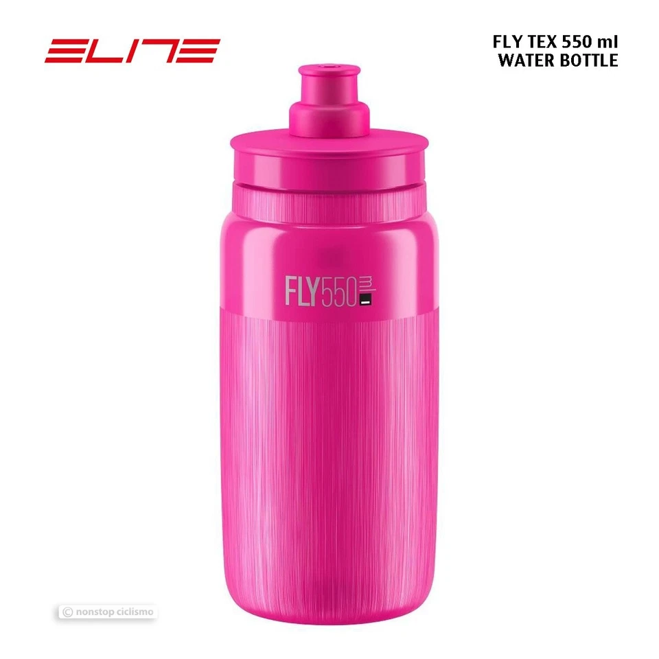 Elite FLY TEX Water Bottle BPA Free : CLEAR PINK FLUO 550 ml - Image 1 of 1