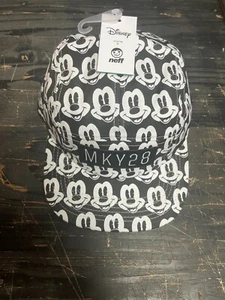 NEFF MKY28 Disney Collection Mickey Mouse Black White Snapback Snapback Cap - Picture 1 of 3