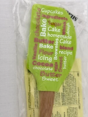Pampered Chef Sweet Treats Scraper #1281 12.5"  Silicone head/bamboo handle NEW - Image 1 of 4