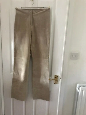 Planet Suede New ladies trousers straight leg , beige, size 8, - Image 1 of 4