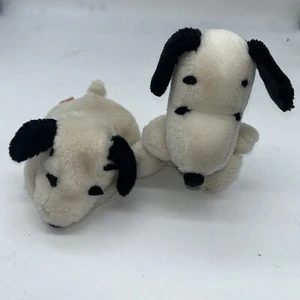 Lot Of 2 1958 RARE VINTAGE Authentic Peanuts Snoopy Bean Bag Plush - Picture 1 of 6