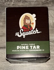 Dr. Squatch Pine Tar Natural Candle 8oz Crackling Wooden Wick Phthalate Free - Picture 1 of 5