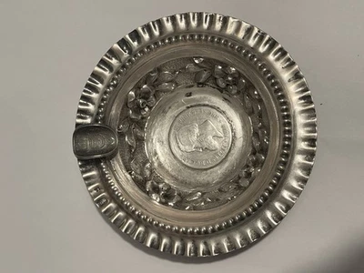Repousse Silver Coin Ashtray With Brazilian Silver 2000 Reis And 500 Reis - Image 1 of 4