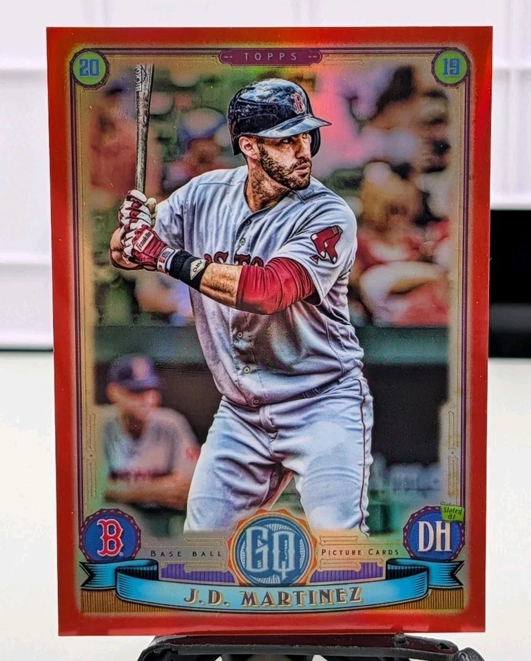 2019 Topps Gypsy Queen Chrome Red Refractor #122 JD Martinez 1/5 Bookend SSP - Image 1 of 4
