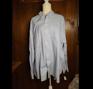Duluth Trading Button Down Shirt Mens 3XL White Plaid Classic Wrinkle Free - Picture 1 of 11