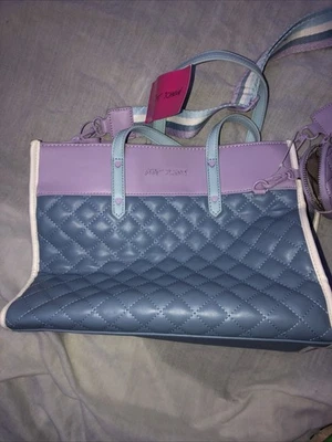 Совершенно новый Betsy Johnson сумка с короткими ручками Baby синий фиолетовый - Изображение 1 из 4