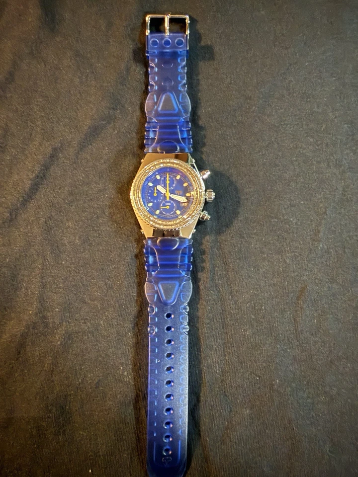 Vintage YS12 TechnoMarine Diamond Chronograph Watch 200M New Battery - Image 1 of 4