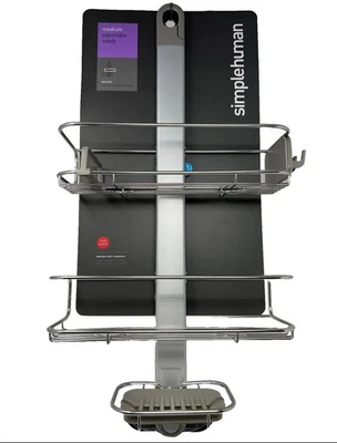 Simplehuman Stainless Steel & Anodized Aluminum 3-Tier Adjustable Shower Caddy - Image 1 of 2
