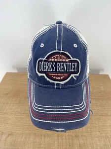 Dierks Bentley Distressed Hat Cap Blue/Red Adult Used Snapback Mesh Trucker - Picture 1 of 5