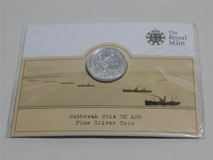 The Royal Mint. Outbreak 2014. Großbritannien Feinsilbermünze unzirkuliert - Bild 1 von 1