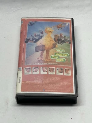 Sesame Street Follow That Bird VHS 1985 Video Tape Jim Henson Clamshell RARE - Image 1 of 4