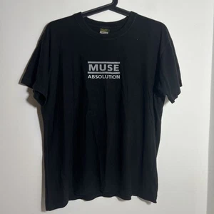 Vintage 2003 Muse Absolution Promo Album Black T-shirt Sz medium rare - Picture 1 of 5