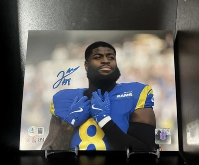 Los Angeles Rams Jared Verso #8 Autografiado Firmado 8X10 Foto Beckett Certificado de Autenticidad Foto 1 de 3