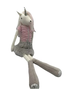 Falda gris superior rosa de 26 pulgadas de unicornio de felpa Pottery Barn para niños - Imagen 1 de 6