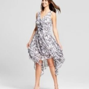 Women's Sleeveless Wrap Dress - Mossimo Painted Abstract Print S - Picture 1 of 4