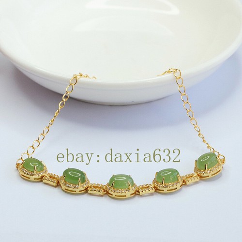 VALENTINO Certificato S925 Argento Intarsiato Giada Hetian Naturale Bracciale Diaspro