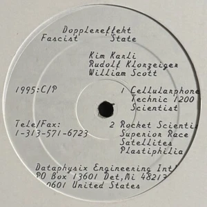 Dopplereffekt ‎– Fascist State 1995 Techno Electro DATAPHYSIX 12" Vinyl Record - Picture 1 of 4