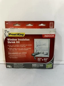 FROST KING V73 3 pack Window Insulation Kit 42"X62" For Standard Window OPEN BOX - Picture 1 of 2