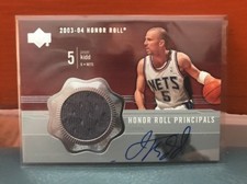 2003-04 Upper Deck Honor Roll Jason Kidd Auto & Jersey