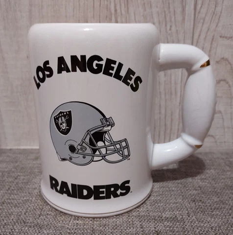 Vintage NFL Los Angeles Raiders Beer Coffee Mug Stein LA/ Oakland Raiders 5" Cover