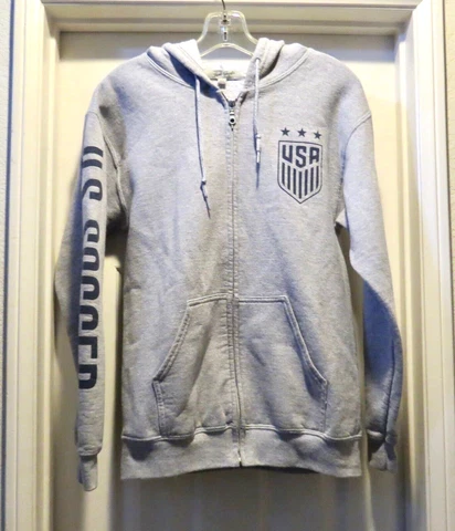 USA USWNT Soccer   Zip Up Hoodie Sweatshirt Size S Cover