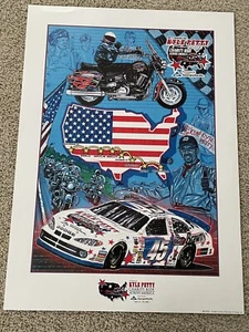 Kyle Petty Charity Ride Across America 2003 Sam Bass Print Poster 28x20 1024 - Picture 1 of 6