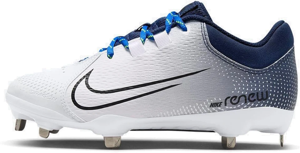 Nike Hyperdiamond 4 PRO Metal Softball Cleats - White Navy CZ5920-400 Women’s 8