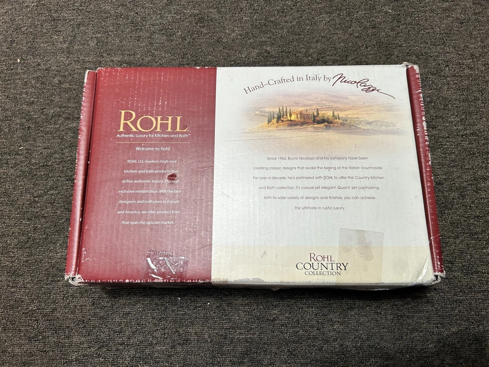 Rohl A1264XMSTN Avanti Bath 4-hole deck mounted tub filler in Satin Nickel /WH - Image 1 of 4