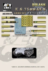 AFV Club 1/35 U.S. 75mm HOWITZER AMMO SET (BRASS) AG35033 - Picture 1 of 1