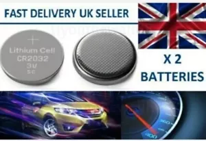 2 X BATTERIA PORTACHIAVI AUTO PER PORSCHE 911 BOXTER CAYENNE CAYMAN MACAN CR2032 - Foto 1 di 1