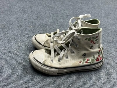 Converse ALL-STAR Chuck Taylor Niño Juvenil Talla 12 Fresa y Abejas Bordada Foto 1 de 4