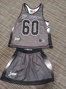 Foco Storm Girls Lacrosse Uniform Reversible Mesh Jersey T-shirt M/L with Skirt - Picture 1 of 30