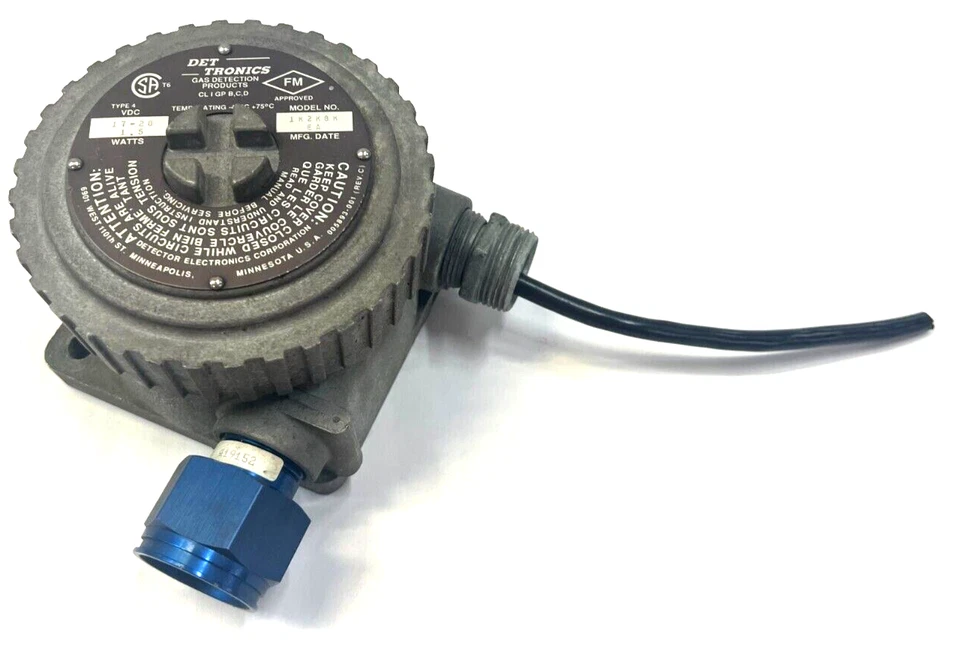 DET-TRONICS GAS DETECTION SENSOR 1K2K8K 1.5 WATTS -40°+75° C 17-28 VDC - Image 1 of 4