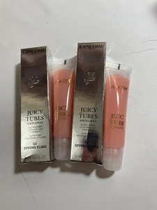 2*Lancome Juicy Tubes original ULTRA SHINY LIP GLOSS 0.5oz Spring Fling 02 NIB - Picture 1 of 6