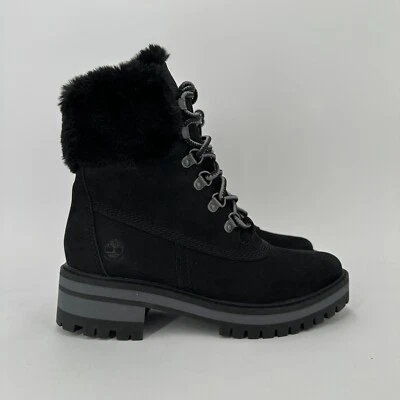 Timberland Mujer Courmayeur 6" Impermeable Forrado Cálido Botas talla 6 Negro Nubuck Foto 1 de 4