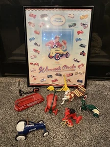 Hallmark Kiddie car classic Framed poster And Lot Scooters, Trike, Horse & More - Picture 1 of 21