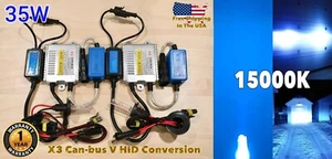35W 15000K Blue H7 Canbus X3 Ballasts Xenon HID Kit No Error - Picture 1 of 3