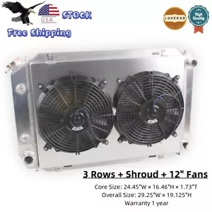3Row Radiator Fan For 1979-1993 Ford Mustang Foxbody 5.0L 2.3 AT/MT V8 w/oil -Y5 - Picture 1 of 9