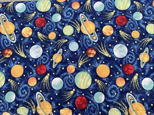 Stoff Traditions Weltraum 1ydxWOF Multicolor Blues Sparkly Quilt Baumwolle 1997 - Bild 1 von 5