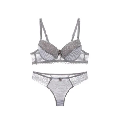 Conjunto de sujetador push up extremo de encaje para mujeres bragas calzoncillos ropa interior acolchada 34-44 Foto 1 de 4
