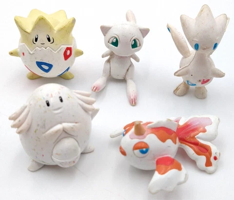 Lot of 5 VTG Pokemon Tomy 2" Mini Figures MEW/TOGETIC/TOGEPI/CHANSEY/GOLDEEN Cover