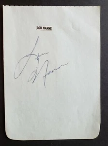 Lou Nanne signed 1970's hockey album page  - Picture 1 of 1