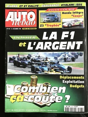 AUTO HEBDO 16/12/1998; Dossier; La Formule 1 et l'argent/ Z3 Trophée/ Honda Inté - Photo 1/2