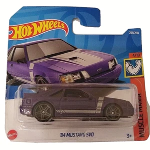 84 MUSTANG SVO Purple Hot Wheels 2022 MUSCLE MANIA 4/10 HW 221/250 Mattel New - Picture 1 of 4